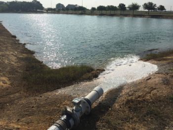 Flush into reservoir-San Antonio Texas